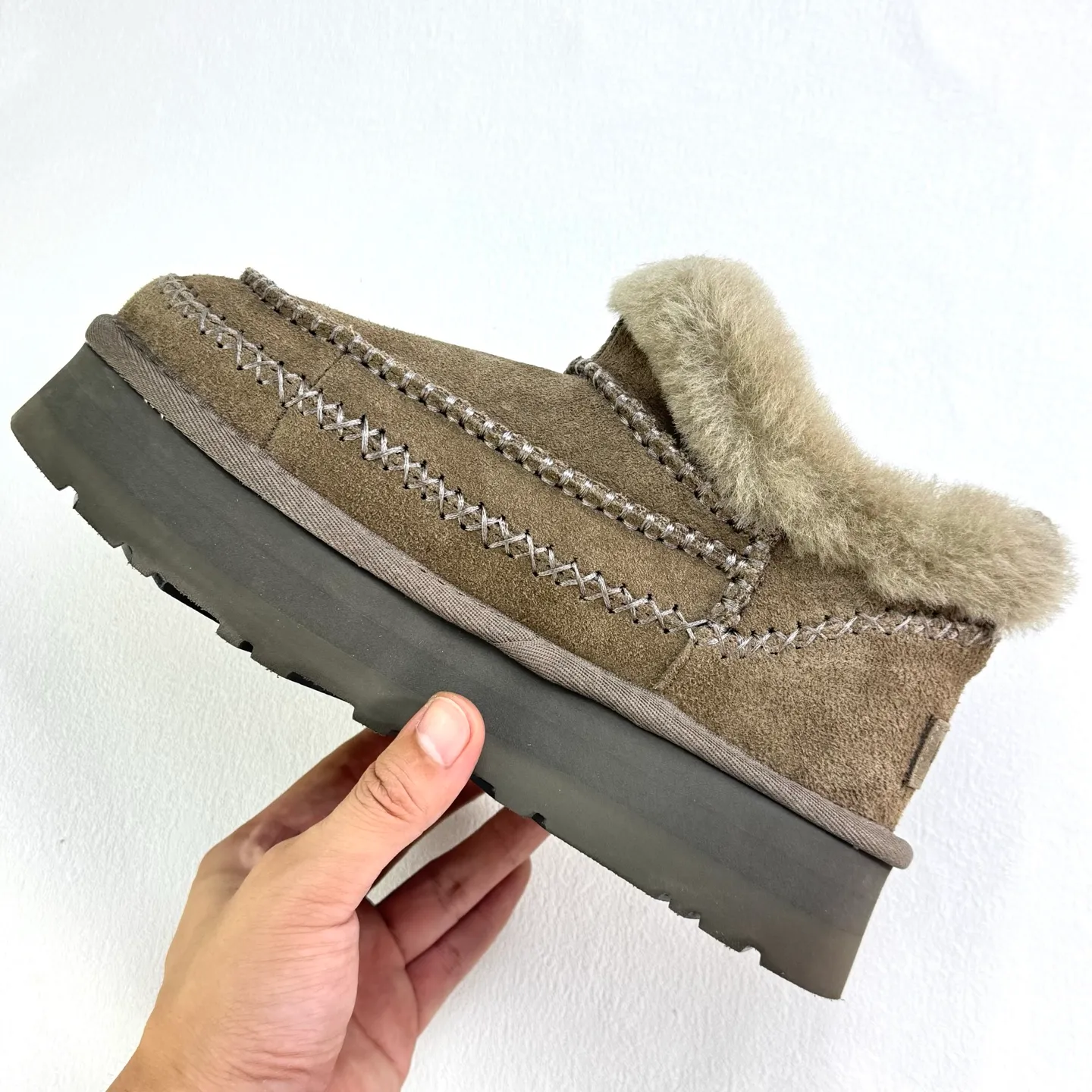 Local 💰600 Thick-soled Alpine Series# Hand-stitched design High mercerized cow suede➕Fur integrated lining Size 35 36 37 38 39 40